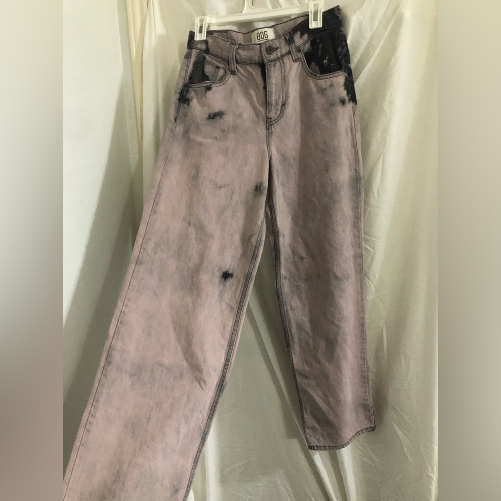 BDG Urban Outfitters UO pink black faded wide leg jeans size 29wx32L brand new